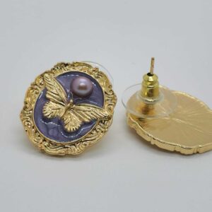 Gold plated stud earring